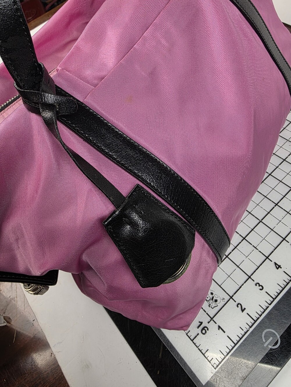 Prada Vintage Pink Nylon Bag With Original Zipper Lock W Combo - Picture 6 of 15